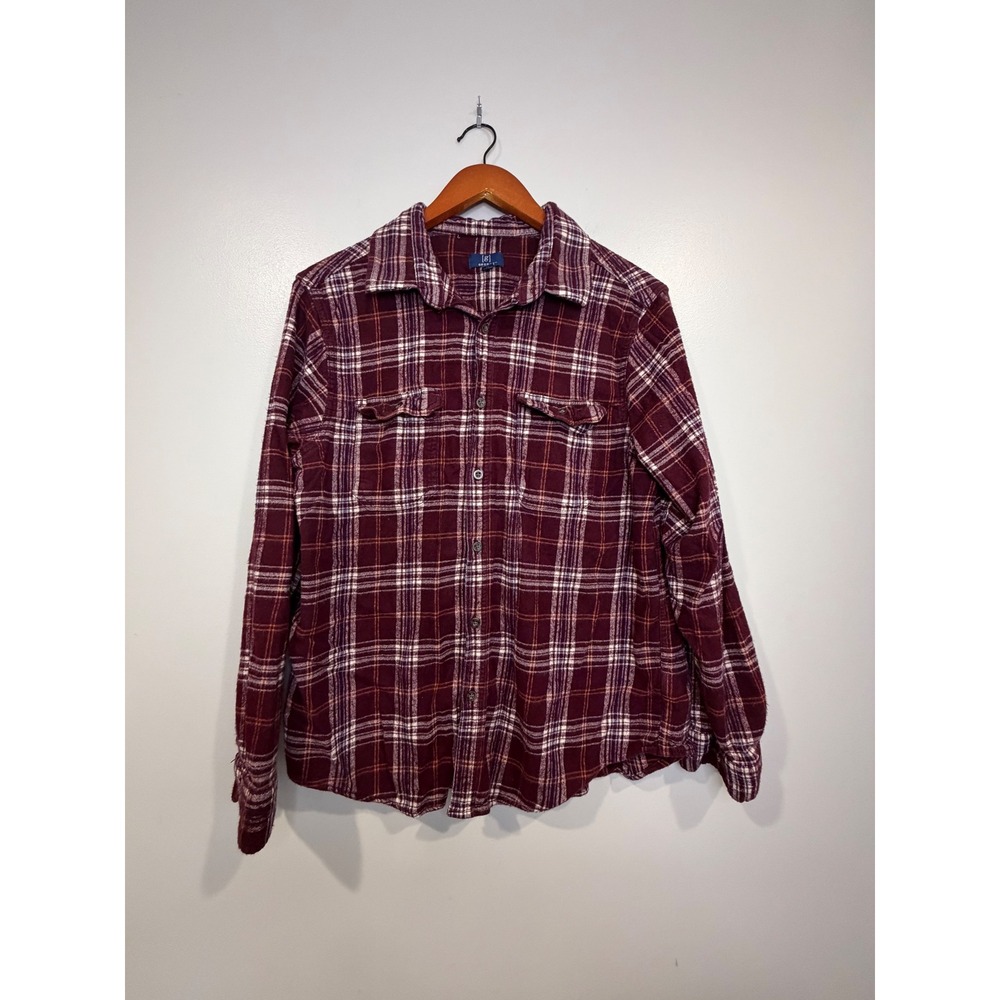 George Flannel Mens‎ Button Up XL Plaid Causal Warm Everyday Classic Country